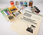 Vintage Sewing Notions Lot W  Singer Needles Thread Bobbins Presser Feet Manual