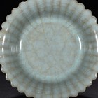 6 9 antique Song Dynasty Porcelain Guan Kiln Ice Crack Flower Mouth Brush Washer