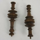 2 Large Reclaimed Carved Wood Large Spindles Balusters Trim Posts Pillar Salvage