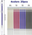 4 Heat Erasable Pens Fabric Marker Barrels  4 Colors 20 Refills For Quilting Sup