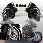 Black Brake Caliper Covers For Harley Street Road Electra Glide Standard Flht Us