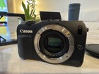 Canon Eos M Mirrorless Camera Bundle   50mm Lens   Meike Adapter   Cage   3 Batt