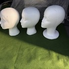 Lot Of 3 Styrofoam Heads Foam Mannequin For Wigs  