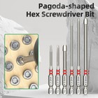 12-pieces Screwdriver featuring Magnetic Hexagonal Shanks Pagoda-shaped Internal