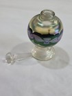 Robert Tobison Signed Art Glass Iridescent Perfume Bottle W  Stopper  Numbered