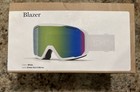 Smith Blazer Ski snow Goggles  White Frame  Green Sol-x Mirror Lens W  Fog-x new