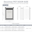 Steel Dog Door For Wall Telescoping Tunnel Large Dog Open Box White