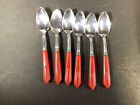 Vintage Red Bakelite Handled Royal Cutlery Co Flatware   25 Pieces