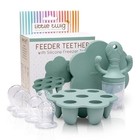 Silicone Baby Food Feeder With Freezer Tray Bpa Free Teether Set For Infant