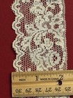Antique vintage Bobbin Lace Wide Edging White 2 1 4  X 45 