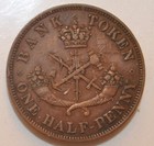 1854 Bank Of Upper Canada Half Penny Token Lot 107