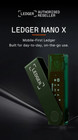 Ledger Nano X Crypto Hardware Wallet Bluetooth Green New Sealed Emerald Green