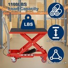 New 1100lbs Hydraulic Lift Table Cart Manual Single Scissor 32  Lifting Height