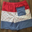 Boys Vineyard Vines American Red White   Blue Patriotic Swim Shorts Med  12-14 