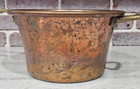 Vintage Hammered Copper Polenta Pot W  Brass Handles Made In Italy Pre-owned