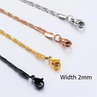 Fashionable Stainless Steel Rope Chain Wave Necklace High Polished Non Fade Men 
