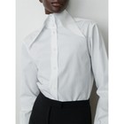 Womens Cotton New Fashion Casual Pointed Neck Long-sleeved Top The Row