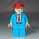 Cuatom Lego Donald Trump Minifigure  light Blue Suit   Maga Hat   Ships Free 