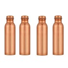 4   Pure Copper Water Bottle Handmade For Health Benefits 1000 Ml Each Leak Proof