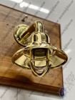 Antique Modern Original Brass Old Vintage Marine Style Wall Sconce Light - Small