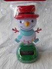 New Solar Powered Dancing Dancer Merry Christmas Snowman Frosty Bobble Head Toy