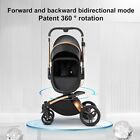 360   Rotatable 2 In 1 Convertible Baby Stroller With Bassinet One-click Folding