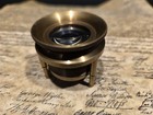 Antique Style Brass Tripod Jeweler s Loupe Standing Magnifying Glass Lens