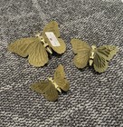 Vintage Brass Butterfly Wall Decor Set Of 3 Gold Tone Metal Hanging Decor Pieces