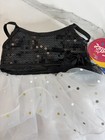 Build-a-bear Justice White   Black Rose Sequin Dress Teddy Party Clothes Nwt