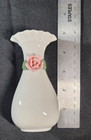 2 Vintage Porcelain Bud Vases 3d Roses  Free Shipping  