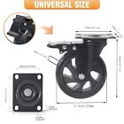 5 Inch Caster Wheels Heavy Duty With Brake 2200lbs swivel Plate Casters Set Of 4