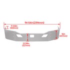 For Kenworth T680 2011-2022 Front Bumper Assembly W sensor W brackets Silvery