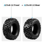4   Tire Set Atv Tires 25  25x8-12 25x10-12 With Warranty 6ply Front   Rear