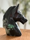 Hand-carved Stone Horse Sculpture     Decorative Art Piece Made In Brazil