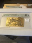 2024  1 South Dakota Goldback Pax 1 1000 Oz 24k Gold Foil Note Pmg 70