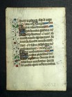 Original Religious Manuscript On Vellum  Middle Ages Illuminated 15th Century
