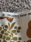 Vtg Floral Fabric 60   s 70   s Mcm Cotton Linen 5th Avenue Screen Printed Groovy