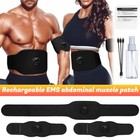  Abdominal Toning Belt Abs Training Ems Electric Muscle Stimulation Rechargeable