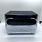Vtg Georgia Pacific Mornap Chrome   Black Double Sided Napkin Holder Dispenser