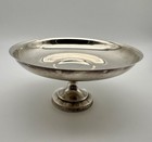 Vintage Oneida Silversmiths Footed Pedestal Shallow Bowl Candy Dish Silverplated
