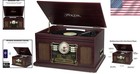 Classic Wood Record Player - 3-speed Turntable With Speakers