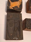 Lot Of 5 Antique Printer Blocks Ink Stamps