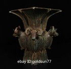 9 0   old Chinese Bronze Ware Dynasty Four Sheep Square Respect