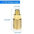 2 Packs 1 4  Npt M-style Quick Connect Air Hose Fittings  1 4 Inch  Yellow 