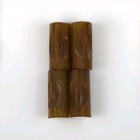 Vintage Toggle Buttons Carmel Brown Swirl Bakelite Design Plastic 12 7mm  4 Pcs