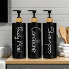 3pcs Refillable Soap Dispenser Bottles  Pump Containers For Shampoo   Gel - New