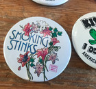 Vintage Anti Smoking Pin Lot Of 11 Buttons Pinbacks American Cancer Society