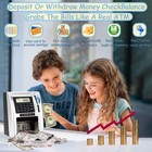Medium Black Talking Atm Piggy Bank Kids Savings Goal Educational Toy 80 Char   