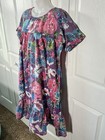 Vintage Metropolitan Patio Dress Floral Hawaiian Muumuu House Gown 90s Size S