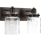13-1 4 In  2-light Antique Bronze Farmhouse Urban Industrial Bath Vanity Light